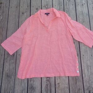 Tahari 100% Linen Top